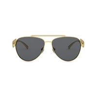 Versace Eyewear Óculos de sol aviador Medusa - Dourado