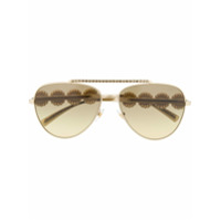 Versace Eyewear Óculos de sol aviador Medusa - Dourado