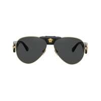 Versace Eyewear Óculos de sol aviador Medusa Head - Preto