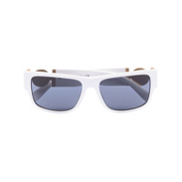 Versace Eyewear Óculos de sol quadrado com medalhão Medusa - Branco
