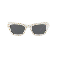 Versace Eyewear studded cat-eye sunglasses - Branco