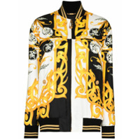 Versace Jaqueta bomber com estampa barroca - Branco