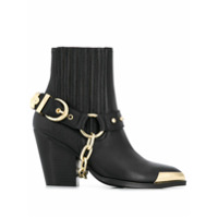 Versace Jeans Couture Ankle boot com aplicação metálica - Preto