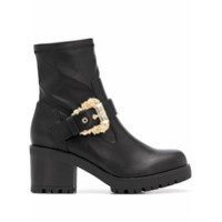 Versace Jeans Couture Ankle boot com detalhe de fivela - Preto
