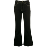 Versace Jeans Couture Calça jeans flare cintura alta preta - Preto