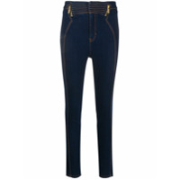 Versace Jeans Couture Calça jeans skinny com zíper - Azul