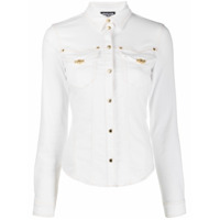Versace Jeans Couture Camisa jeans com recortes - Branco