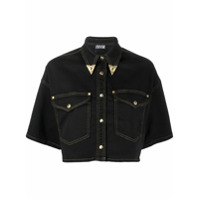 Versace Jeans Couture Camisa jeans cropped - Preto