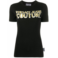 Versace Jeans Couture Camiseta slim com logo - Preto