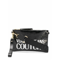 Versace Jeans Couture Clutch com logo gravado - Preto