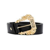 Versace Jeans Couture engraved buckle belt - Preto