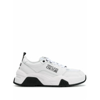 Versace Jeans Couture high top logo print sneakers - Branco