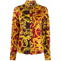 Versace Jeans Couture Jaqueta com estampa de leopardo barroco - Vermelho