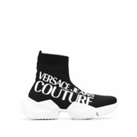 Versace Jeans Couture logo-print sock trainers - Preto