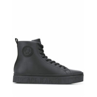 Versace Jeans Couture Tênis cano alto com logo - Preto