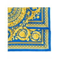 Versace Lenço de seda com estampa barroca - Azul