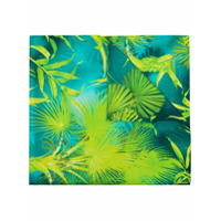 Versace Lenço de seda com estampa tropical - Verde