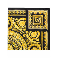 Versace Lenço de seda 'Foulard Signature' - Preto