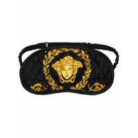 Versace Máscara para dormir de seda com estampa barroca - Preto
