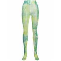 Versace Meia-calça com efeito tie-dye - Verde