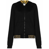 Versace Moletom com capuz e estampa barroca - Preto