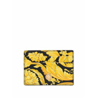 Versace Porta-cartões com padronagem barroca - Amarelo