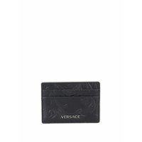 Versace Porta-cartões com padronagem barroca - Preto