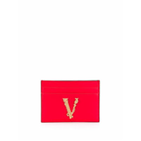 Versace Porta-cartões com placa V - Vermelho