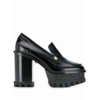 Versace Sapato com salto bloco de 125mm - Preto