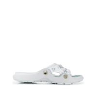 Versace Slide com estampa de planta tropical - Branco