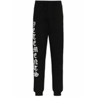 Vetements Calça esportiva com estampa de logo - Preto