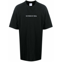 Vetements Camiseta com estampa de slogan - Preto