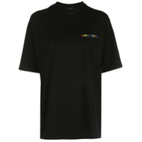 Vetements Camiseta decote careca com estampa de logo - Preto