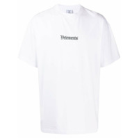 Vetements Camiseta decote careca com logo bordado - Branco