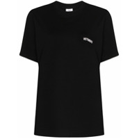 Vetements Camiseta oversized com estampa de logo - Preto