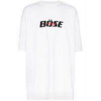Vetements Camiseta oversized com logo de algodão - Branco