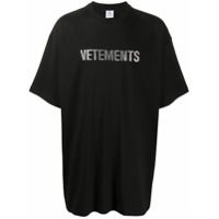 Vetements Camiseta oversized com logo - Preto