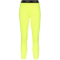 Vetements Legging com logo fluorescente no cós - Amarelo
