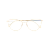 Victoria Beckham cat-eye frame clear lens glasses - Dourado