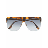 Victoria Beckham Óculos de sol oversized com efeito tartaruga - Marrom