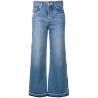 Victoria Victoria Beckham Calça jeans com listras - Azul