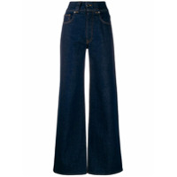 Victoria Victoria Beckham Calça jeans pantalona cintura alta - Azul