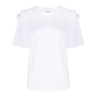 Victoria Victoria Beckham Camiseta com detalhe de babados - Branco
