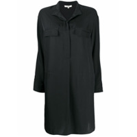 Vince Camisa mangas longas com fechamento oculto - Preto