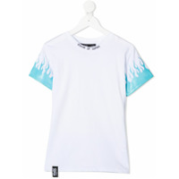 VISION OF SUPER KIDS Camiseta com estampa de chama - Branco