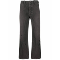 visvim straight-leg cotton trousers - Preto