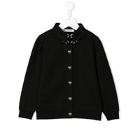 Vivetta Kids Cardigan com colarinho em forma de mãos - Preto