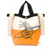 Vivienne Westwood Bolsa tote bicolor com estampa de logo - Neutro