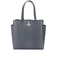 Vivienne Westwood Bolsa tote com efeito de pele de crocodilo - Cinza