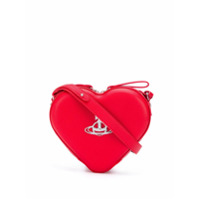 Vivienne Westwood Bolsa transversal com placa de coração e logo - Vermelho